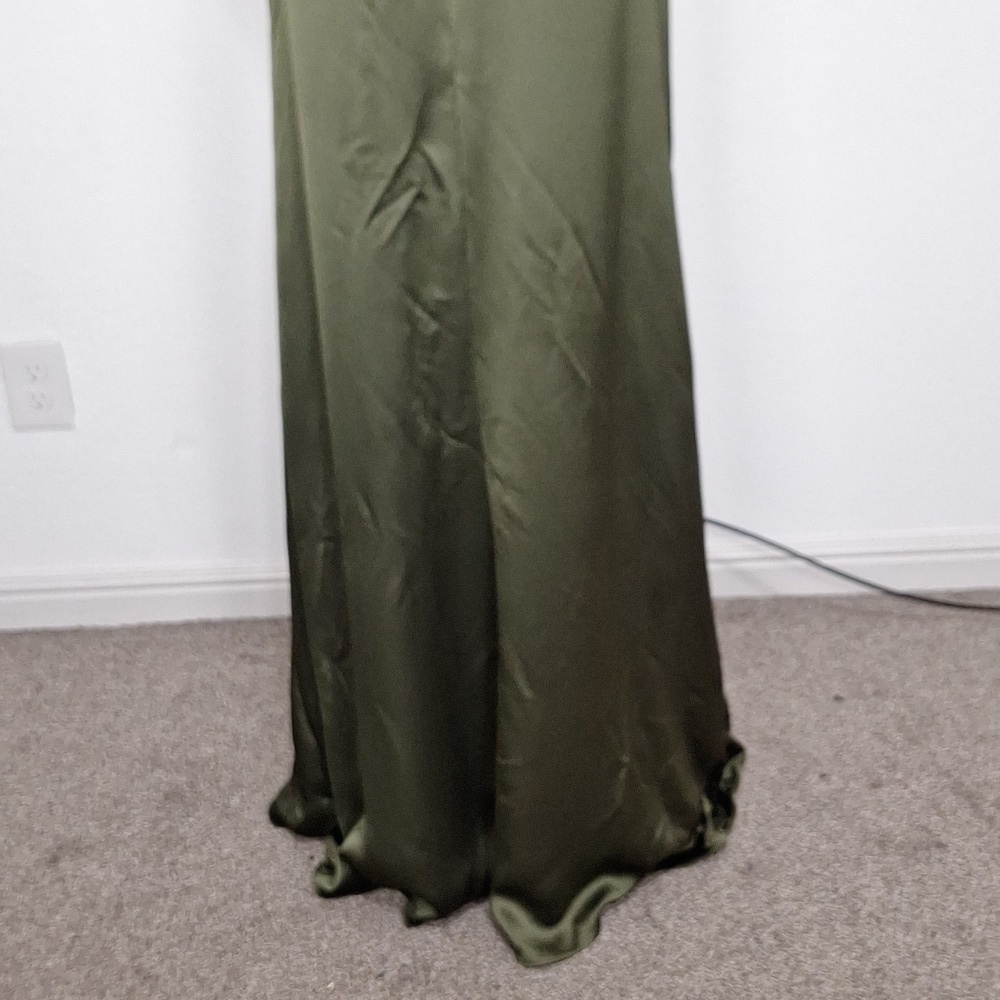 Jenny Yoo Green Beckette Faux Surplice Evening Wear Formal Cocktail Maxi Dress 4 - Picture 9 of 15